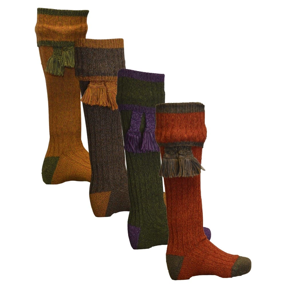 Merino Wool Kyle Shooting Socks in all four colorways
