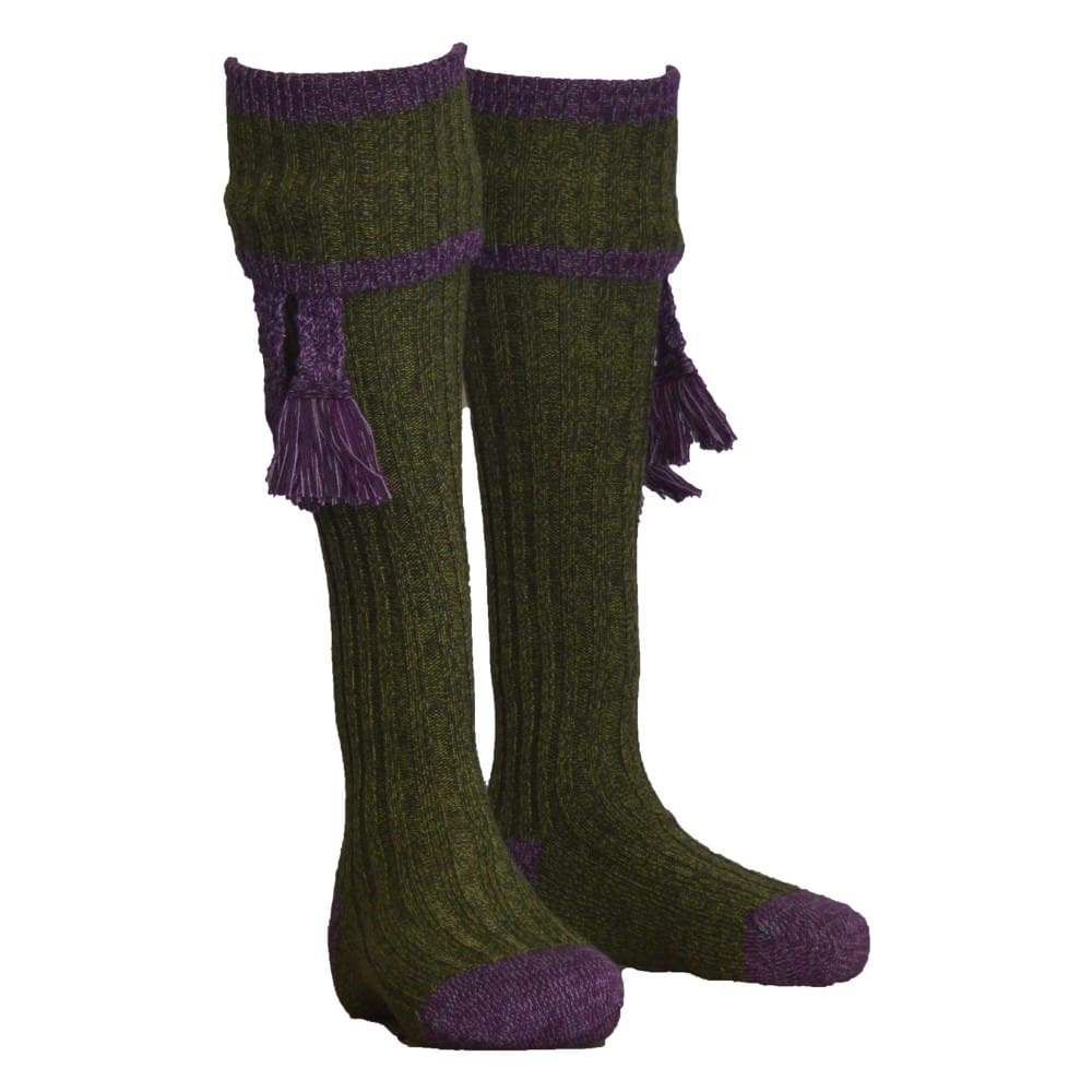 Merino Wool Kyle Shooting Socks in Scotspine/Heather