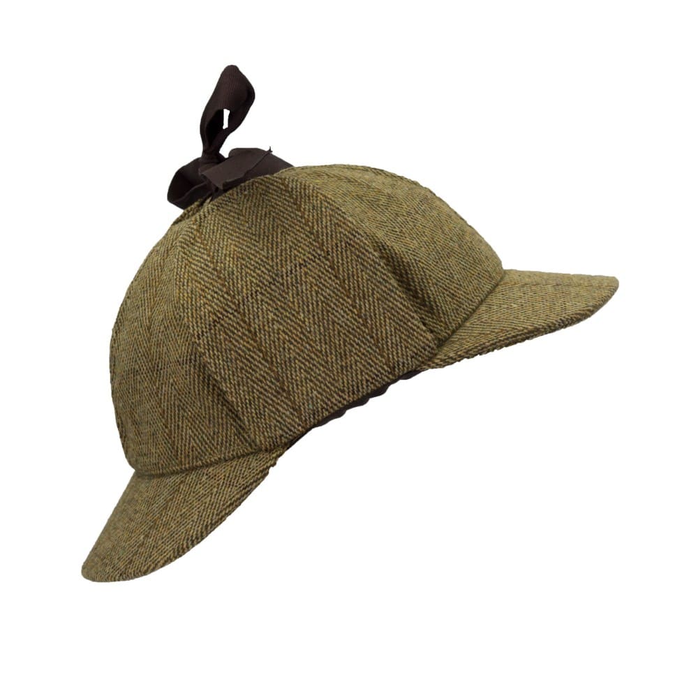 Derby Tweed Woodstock Deerstalker Hat in Light Sage