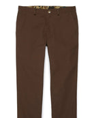 A pair of brown Heritage Pants made from Duck Cotton Canvas, featuring a tailored fit and bar tack stitching at high stress points.