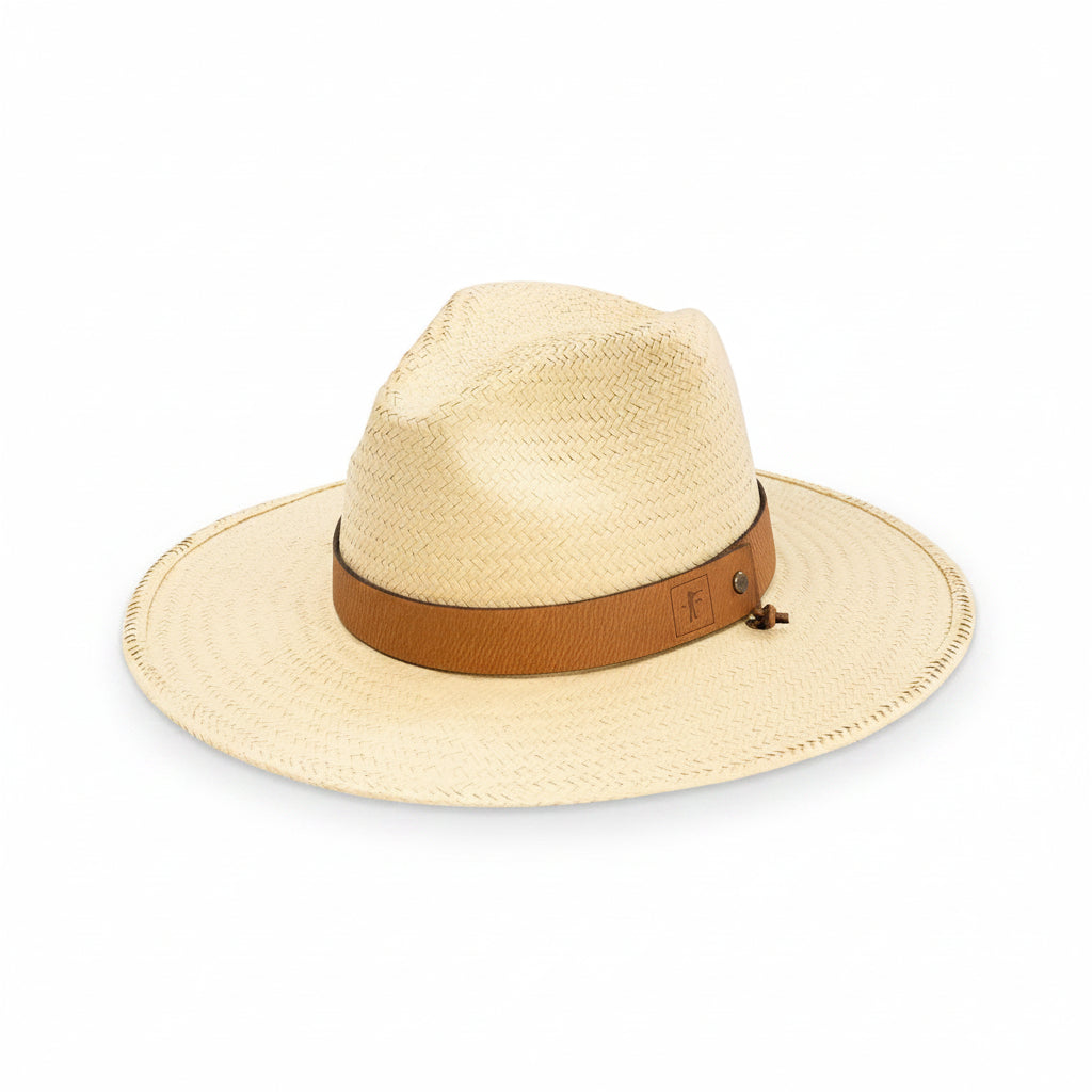 Brimmed Field Hat - Burlap Straw