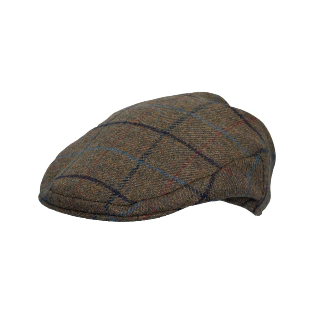 Abraham Moon Tweed Alfred Flat Cap in Castleton Green