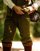 Derby Tweed Oakridge Breeks in Dark Sage, on model