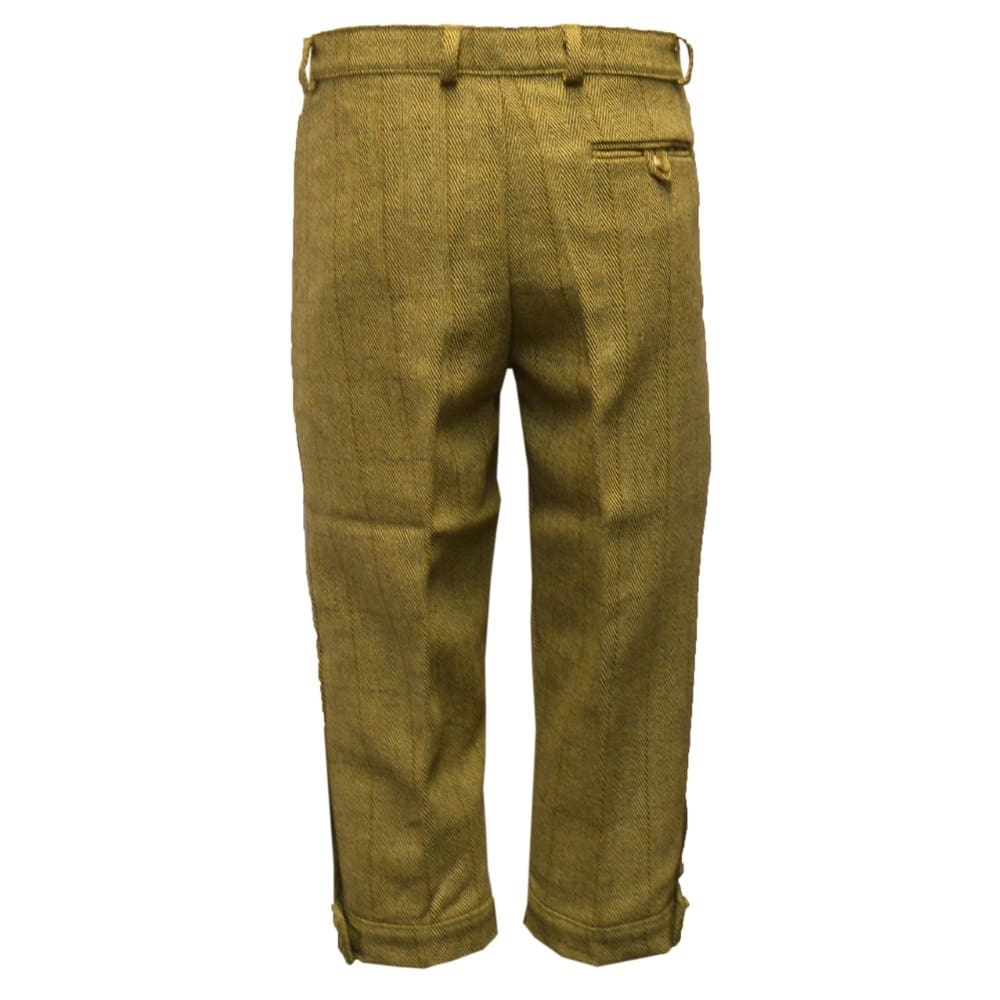 Derby Tweed Oakridge Breeks in Light Sage, calf strap detail