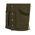 Men's Derby Tweed Winston Waistcoat in Dark Sage, detail