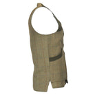 Men's Derby Tweed Winston Waistcoat in Forest Green, back