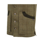 Men's Derby Tweed Winston Waistcoat in Light Sage, detail