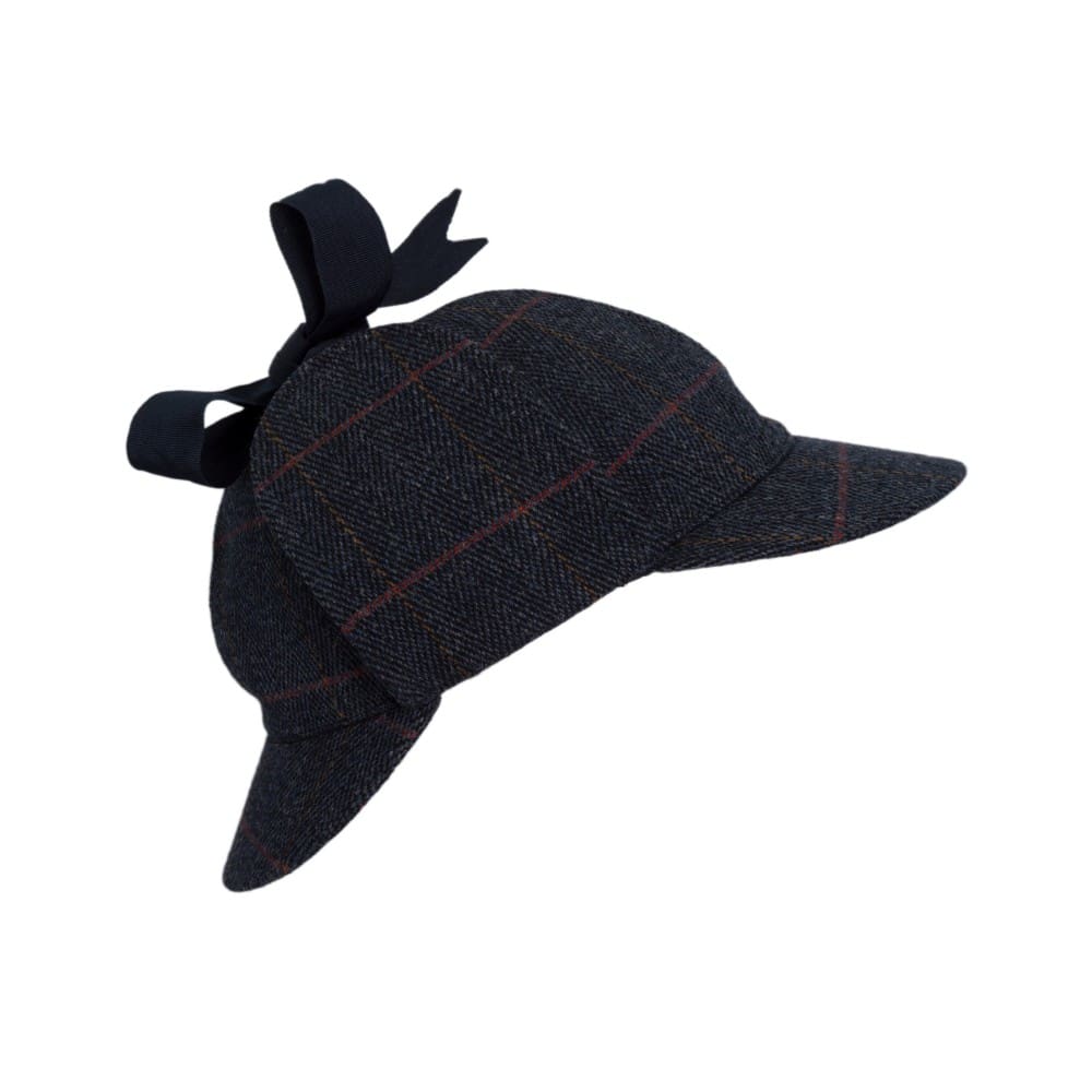 Derby Tweed Woodstock Deerstalker Hat in Blue Tweed