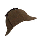 Derby Tweed Woodstock Deerstalker Hat in Brown Tweed